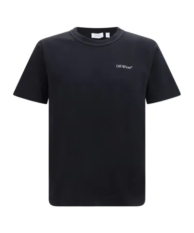 Off-white Small Bookish Regular Short Sleeve T-shirt In Black