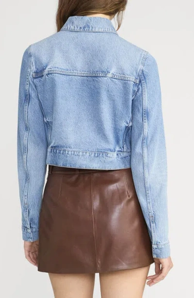 Frame The Small Denim Jacket In Sand
