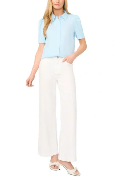 Halogen ® Puff Sleeve Button-up Top