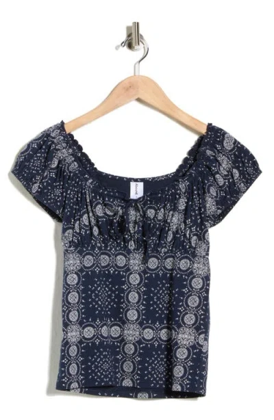 Abound Cap Sleeve Ruched Top