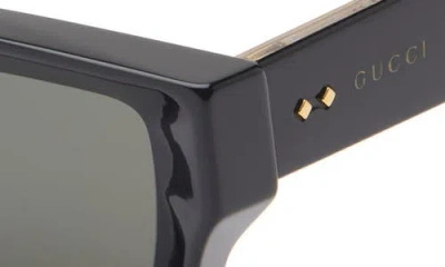 Gucci 54mm Rectangular Sunglasses In Black