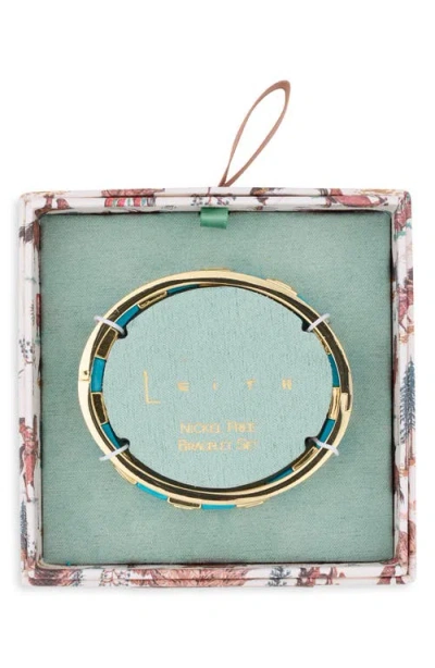 Leith Tile Bracelet & Bangle Set In Multi