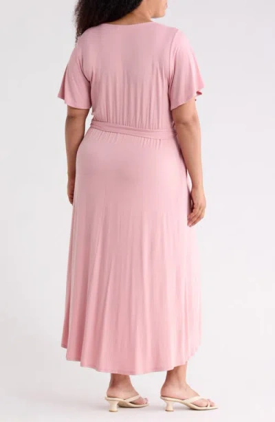 West K Solid High/low Dress In Pink