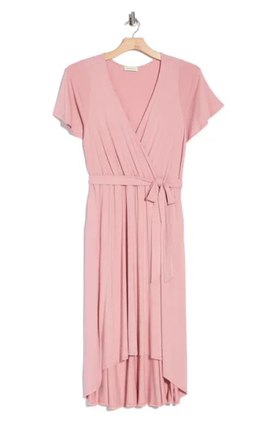 West K Solid High/low Dress In Pink
