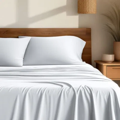 Bare Home Cooling Rayon Sheet Set In White