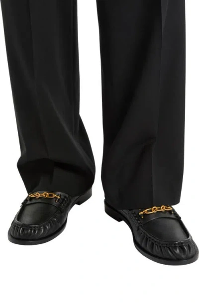 Balmain Sync Smooth-leather Loafers In Black