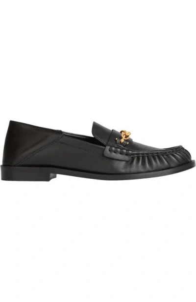 Balmain Sync Smooth-leather Loafers In Black