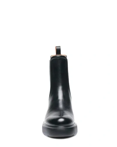 Santoni Leather Easy Ankle Boot In Black