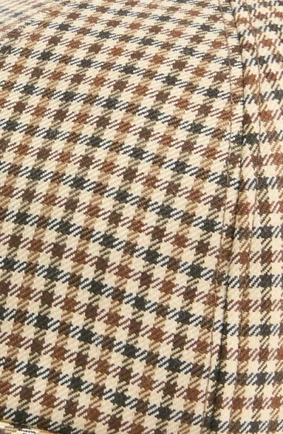 Moncler Check Wool Baseball Cap In Brown