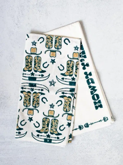 Mended Tea Towel Set In Blue