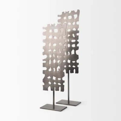 Mercana Shaw Ii Large Rectangular Decorative Object In Gray