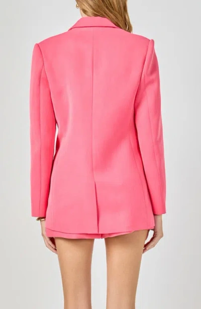 Endless Rose Tailored Single Button Blazer In Pink