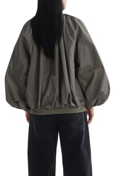 Agolde Raffi Bomber Jacket In Brown