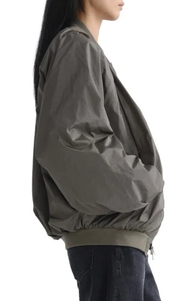 Agolde Raffi Bomber Jacket In Brown