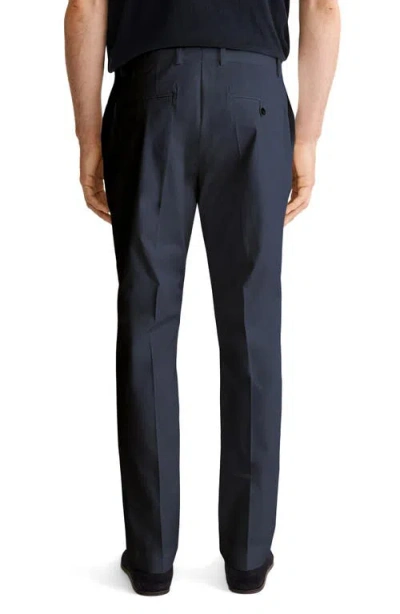 Mango Slim Fit Stretch Cotton Pants In Blue