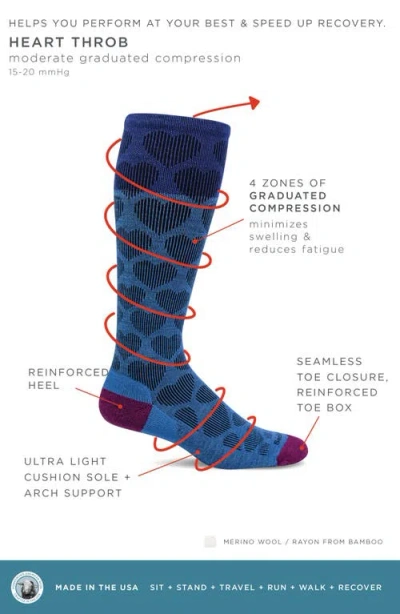Sockwell Heart Throb Compression Socks In Blue
