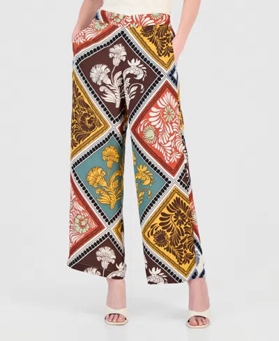 T Tahari Printed Pull On Pants