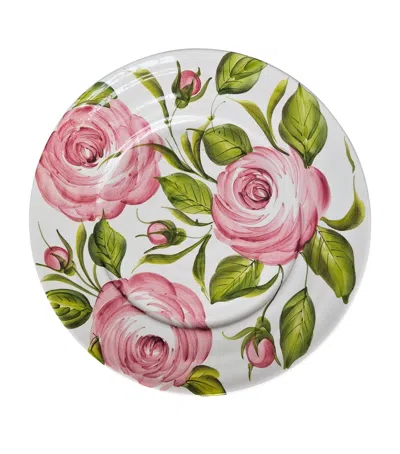 Les-ottomans Ceramic The Roses Plate In Multi