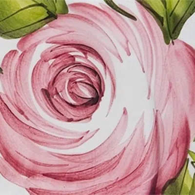 Les-ottomans Ceramic The Roses Plate In Multi