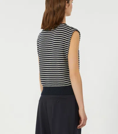 Weekend Max Mara Cotton-blend Stripe Sweater Vest In Multi
