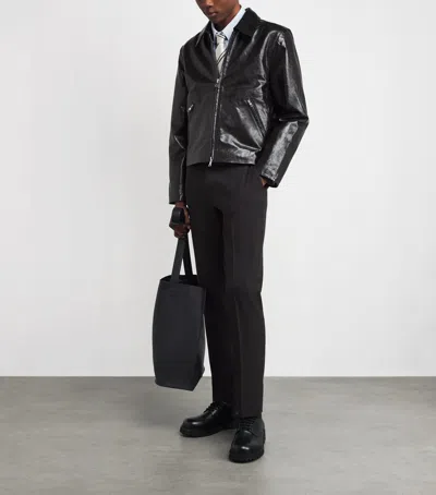 Won Hundred Leather Dutton Jacket In Black