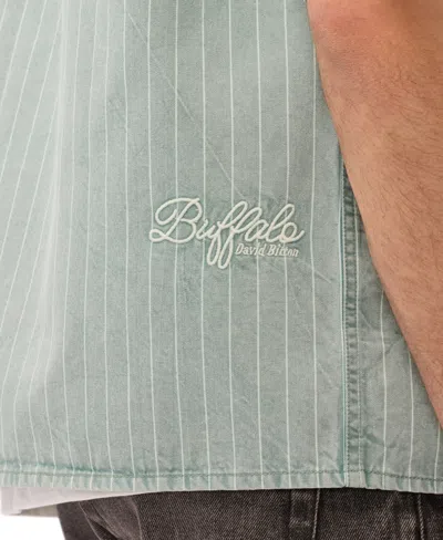 Buffalo David Bitton Men's Vertical Stripe Pattern Shirt In Blue