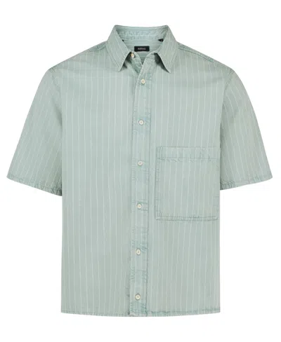 Buffalo David Bitton Men's Vertical Stripe Pattern Shirt In Blue