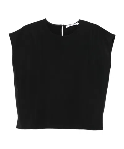 Samsoe & Samsoe Sahoy Round-neck Top In Black