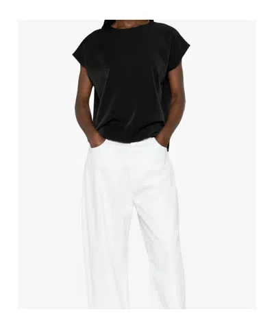 Samsoe & Samsoe Sahoy Round-neck Top In Black