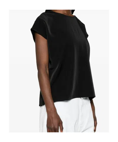Samsoe & Samsoe Sahoy Round-neck Top In Black