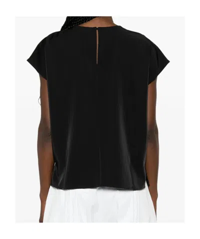 Samsoe & Samsoe Sahoy Round-neck Top In Black