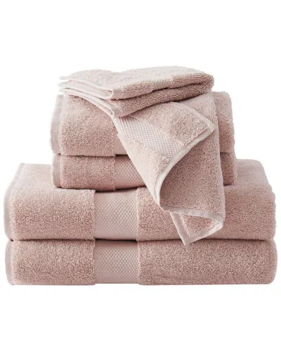 Brooklyn Loom Solid Turkish Cotton 6pc Towel Set In Pink