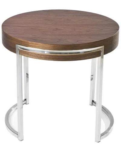 Pangea Home Riso Side Table In Brown