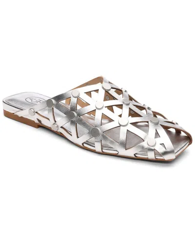 Ash Bone Cut-out Sandals In Silver