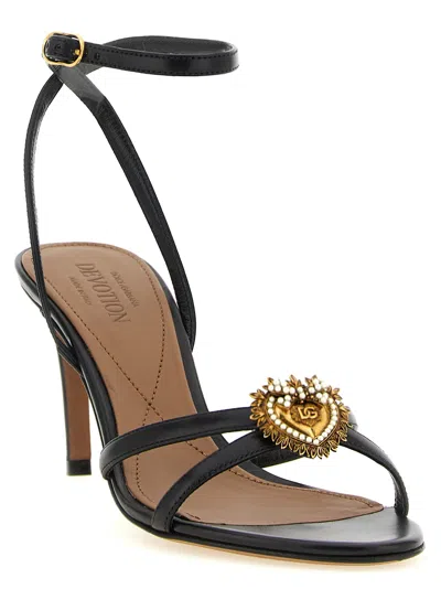 Dolce & Gabbana Devotion Pump Sandals In Black