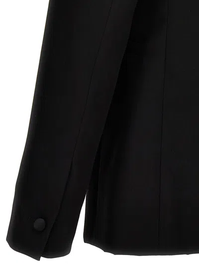 Givenchy Double-breasted Satin-lapel Blazer In Black