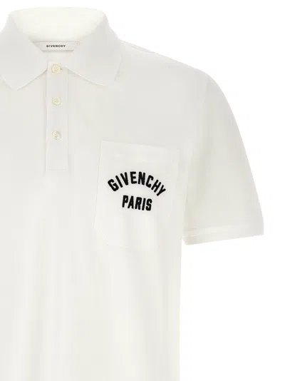 Givenchy Polo Shirt With Short Sleeves And Chest Pocket In White