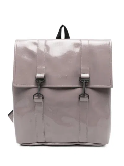 Rains Mini W3 Glaze-effect Backpack In Yellow