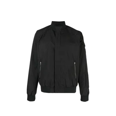 Herno Logo-patch Bomber Jacket In Black