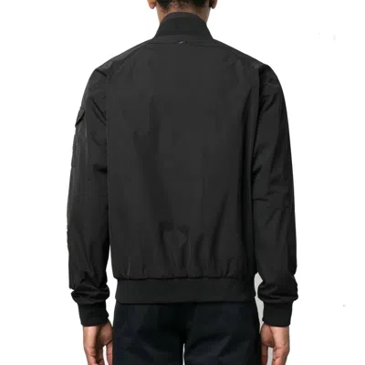 Herno Logo-patch Bomber Jacket In Black