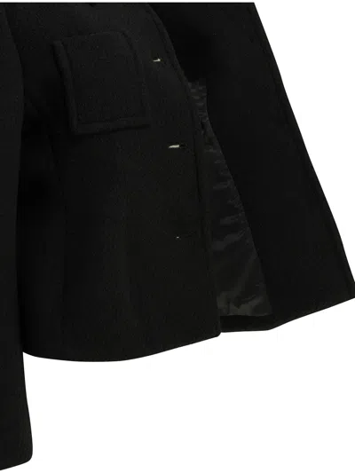 Chloé Chic Virgin Wool Stretch Jacket With Soft Cotton-viscose Lining In Black