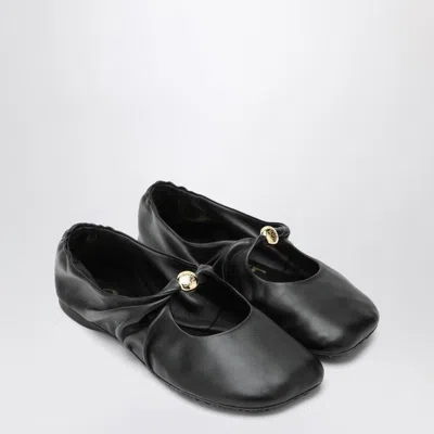 Loewe Pebble Sabot In Soft Lamb Nappa Leather In Black In Multi