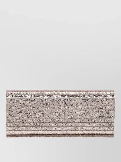 Jimmy Choo Rectangular Glitter Wallet And Card Holder