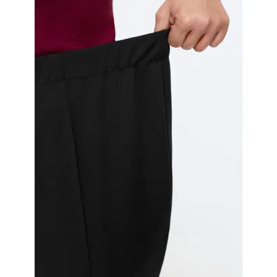 Bloomchic Stretchy Pull-on Cropped Pants In Black
