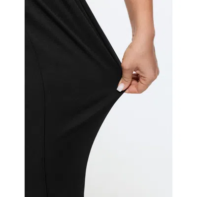 Bloomchic Stretchy Pull-on Cropped Pants In Black