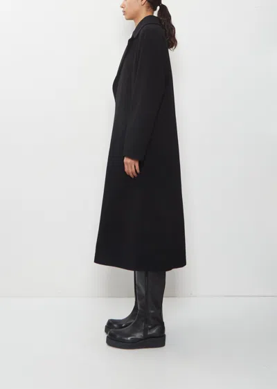 Y's Design Wool Coat In Black