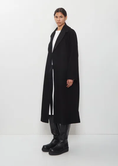 Y's Design Wool Coat In Black