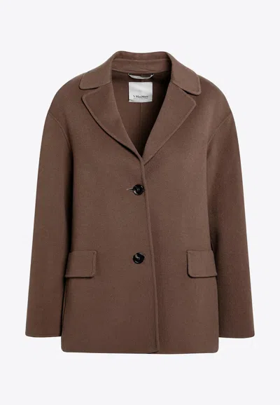 S Max Mara Max Mara S Brown Doublewool Singlebreasted Jacket In Brown