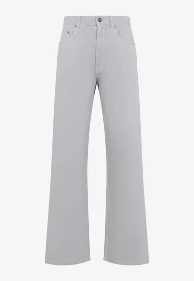 Phoebe Philo Washed Wide-leg Jeans In Gray