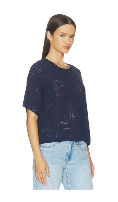 Rag & Bone Morgan Crew Tee In Blue